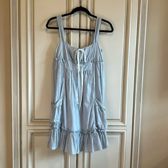 Marc By Marc Jacobs | Dresses | Marc By Marc Jacobs Blue And White Cotton  Sundress | Poshmark